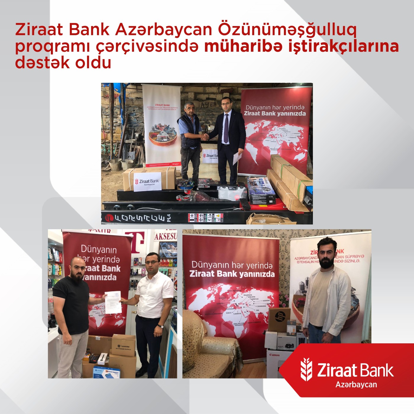 "Ziraat Bank Azərbaycan" müharibə iştirakçılarına DƏSTƏK OLDU